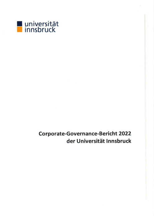 Bundeskodex Bericht 2022 Universität Innsbruck