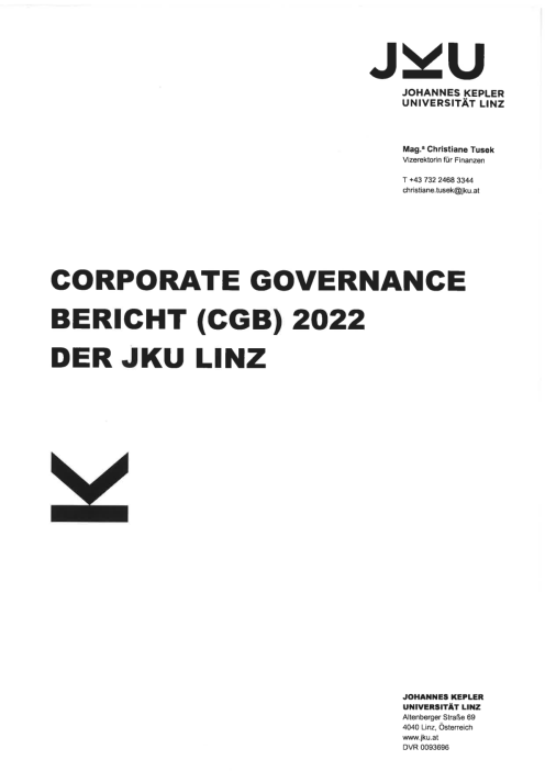 Bundeskodex Bericht 2022 Universität Linz