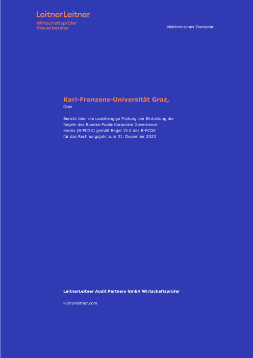Bundeskodex Bericht 2023 Universität Graz