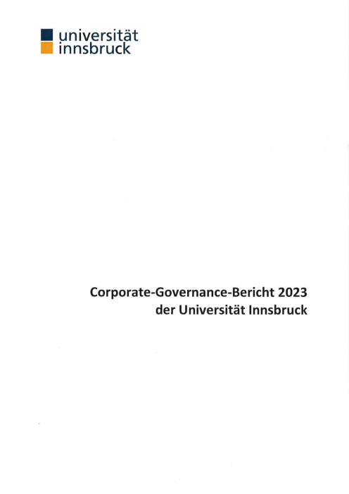 Bundeskodex Bericht 2023 Universität Innsbruck