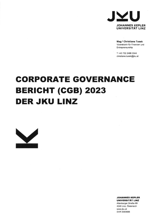 Bundeskodex Bericht 2023 Universität Linz