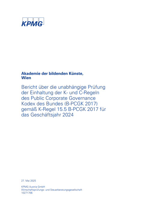 Bundeskodex Bericht 2024 Akademie der bildenden Künste Wien
