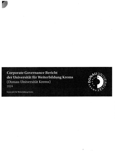 Bundeskodex Bericht 2024 Universität für Weiterbildung Krems