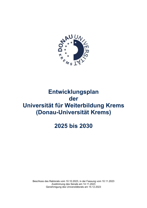 Entwicklungsplan Universität für Weiterbildung Krems 2025 2030