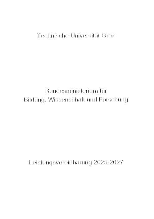 Leistungsvereinbarung 2025 2027 Technische Universität Graz