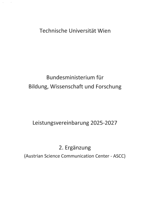 Leistungsvereinbarung 2025 2027 Technische Universität Wien 2 Ergänzung