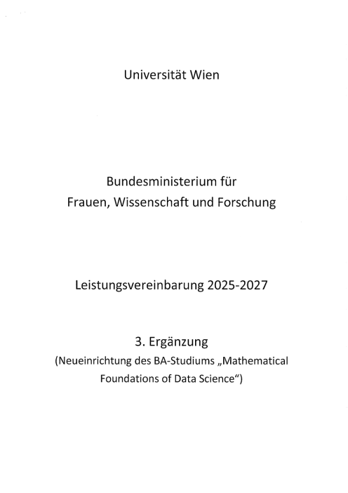 Leistungsvereinbarung 2025 2027 Universität Wien 3 Ergänzung