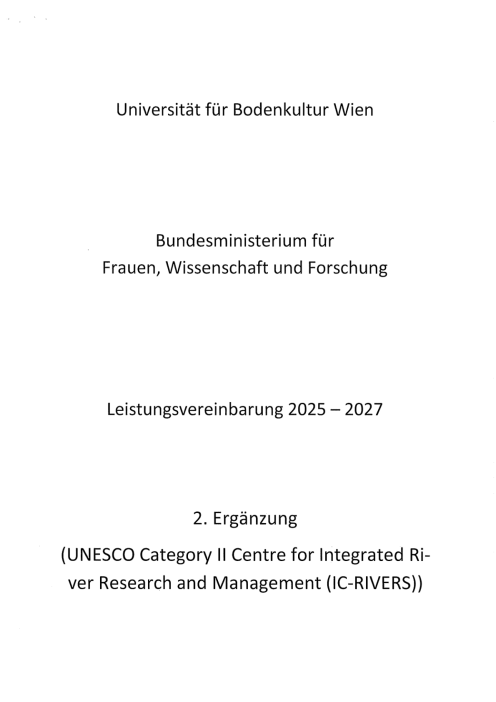 Leistungsvereinbarung 2025 2027 Universität für Bodenkultur Wien 2 Ergänzung