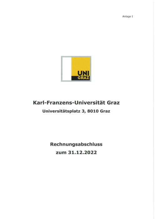 Rechnungsabschluss 2022 Universität Graz