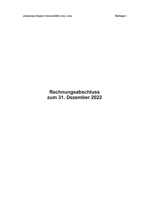 Rechnungsabschluss 2022 Universität Linz
