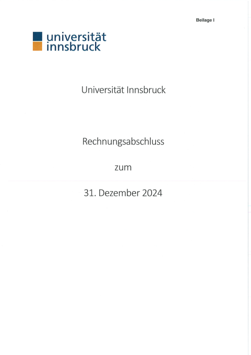 Rechnungsabschluss 2024 Universität Innsbruck