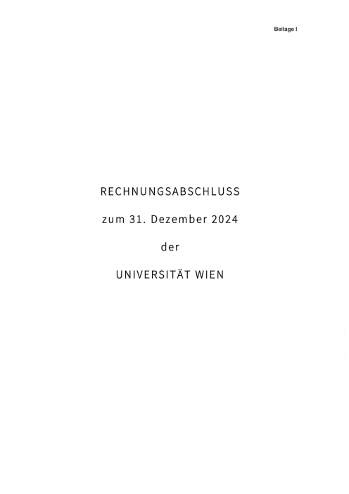 Rechnungsabschluss 2024 Universität Wien
