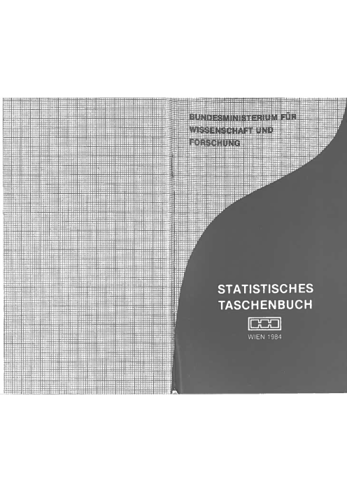 Statistisches Taschenbuch 1984