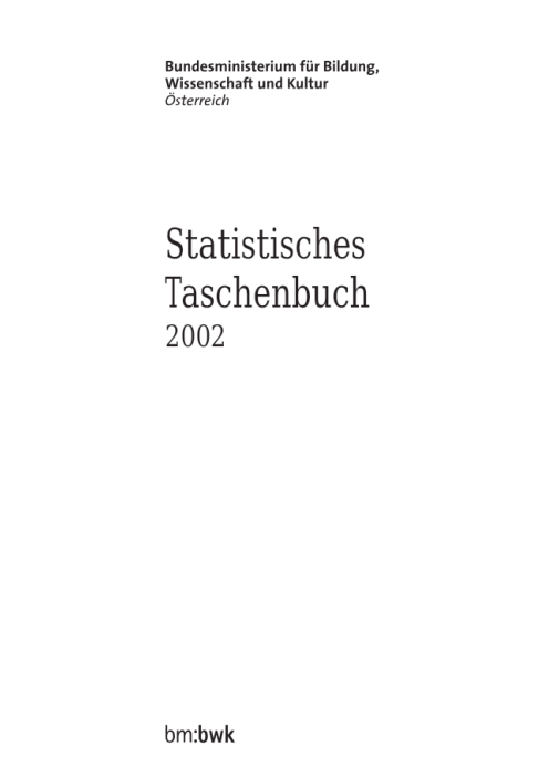 Statistisches Taschenbuch 2002
