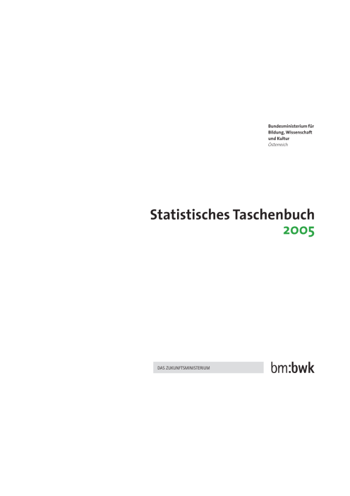 Statistisches Taschenbuch 2005