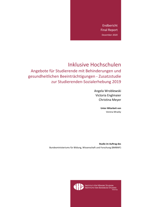 Studierenden Sozialerhebung 2019 Zusatzbericht Inklusive Hochschulen