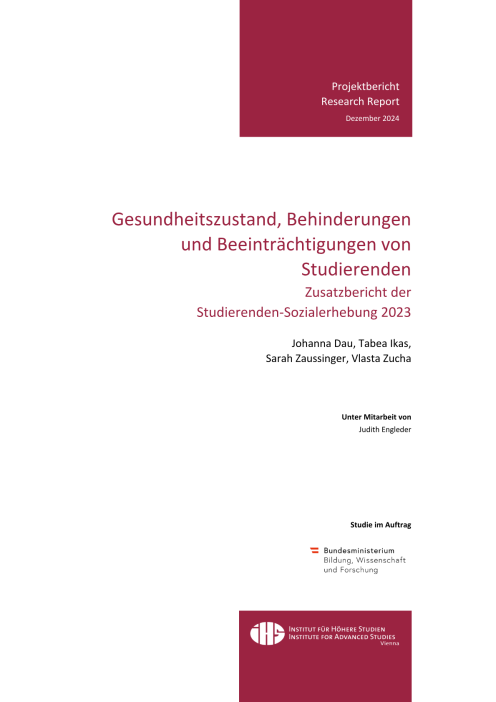 Studierenden Sozialerhebung 2023 Zusatzbericht Gesundheitszustand Behinderungen und Beeinträchtigung von Studierenden
