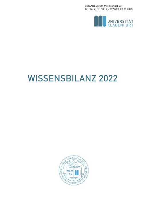 Wissensbilanz 2022 Universität Klagenfurt