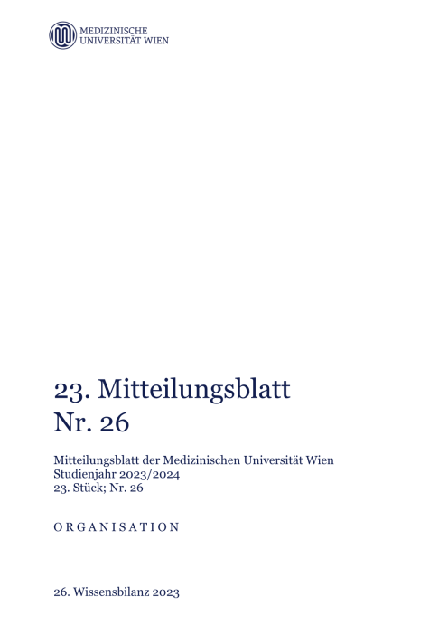 Wissensbilanz 2023 Medizinische Universität Wien