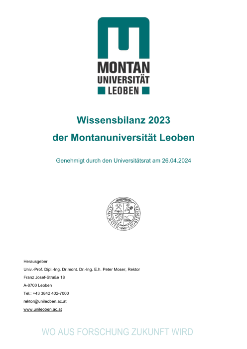 Wissensbilanz 2023 Montanuniversität Leoben