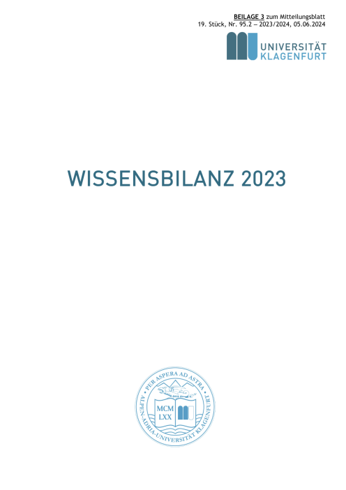Wissensbilanz 2023 Universität Klagenfurt
