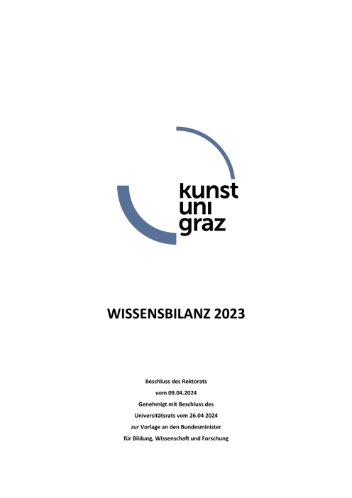 Wissensbilanz 2023 Universität für Musik und darstellende Kunst Graz