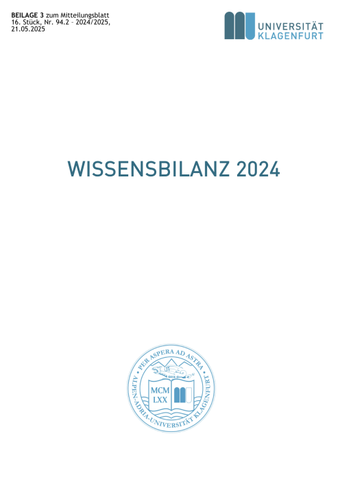 Wissensbilanz 2024 Universität Klagenfurt