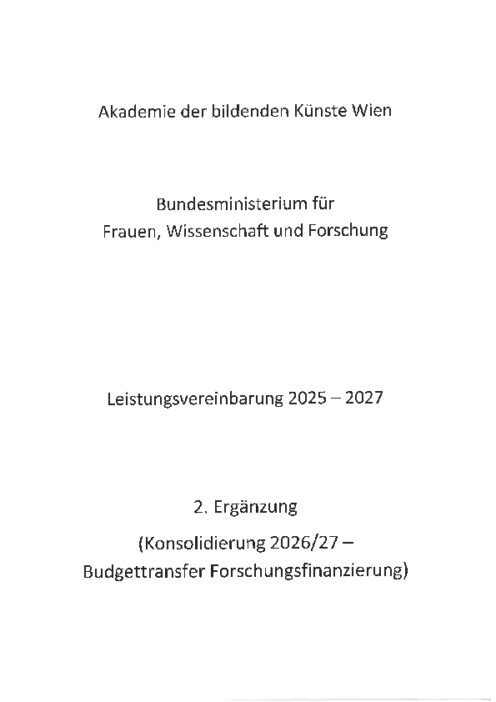 Akademie der bildenden Künste Wien 2 LV Ergänzung 23 12 25