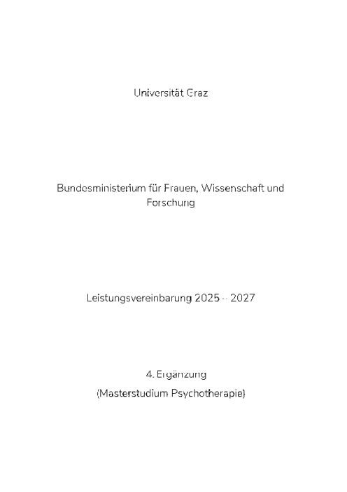 Leistungsvereinbarung 2025 2027 Universität Graz 4 Ergänzung
