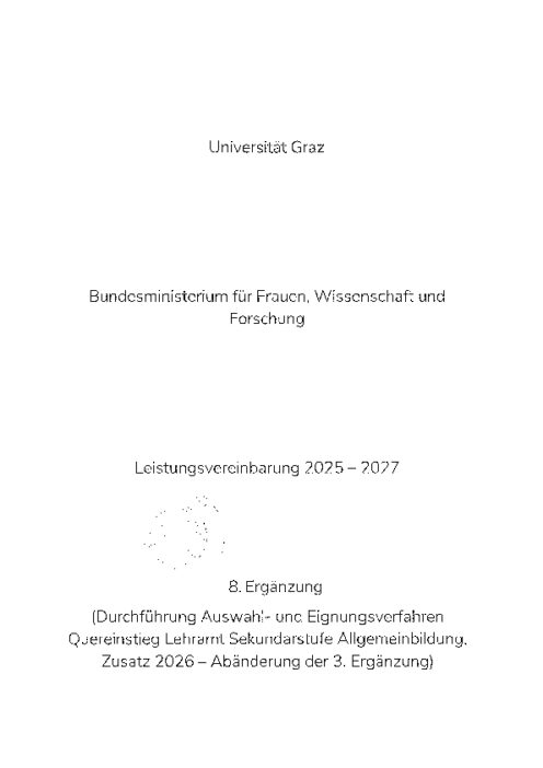 Leistungsvereinbarung 2025 2027 Universität Graz 8 Ergänzung