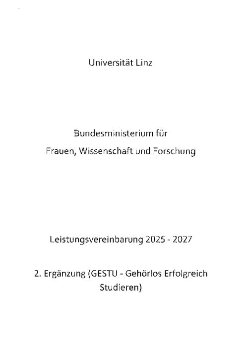 Leistungsvereinbarung 2025 2027 Universität Linz 2 Ergänzung