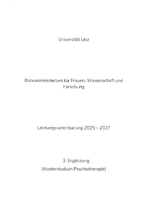 Leistungsvereinbarung 2025 2027 Universität Linz 3 Ergänzung
