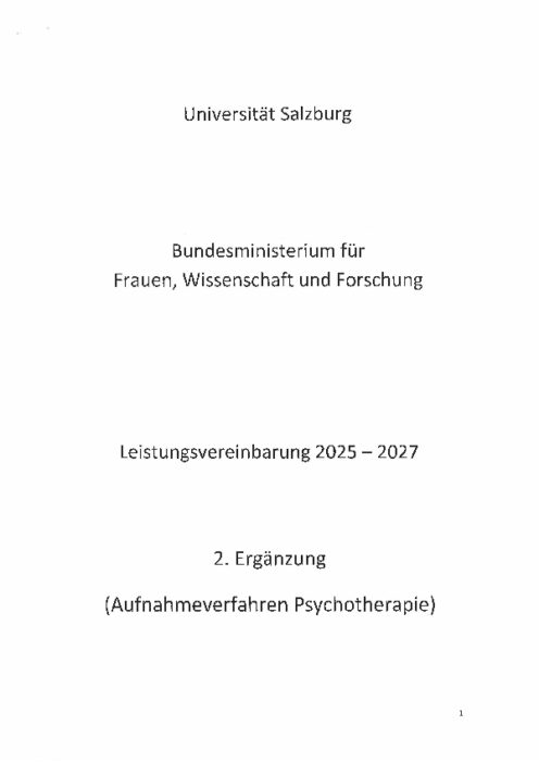 Leistungsvereinbarung 2025 2027 Universität Salzburg 2 Ergänzung