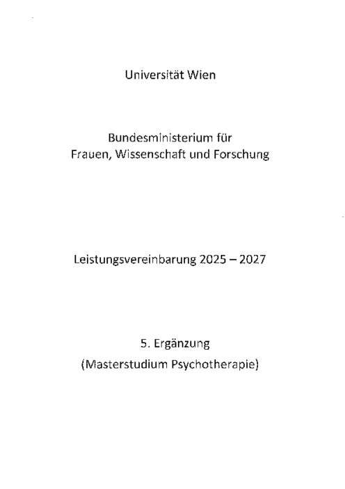Leistungsvereinbarung 2025 2027 Universität Wien 5 Ergänzung