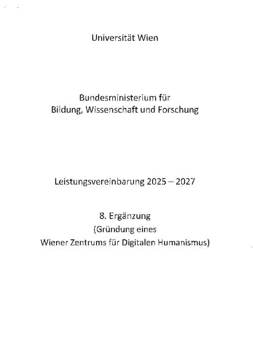 Leistungsvereinbarung 2025 2027 Universität Wien 8 Ergänzung