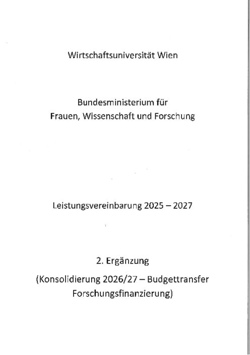 Leistungsvereinbarung 2025 2027 Wirtschaftsuniversität Wien 2 Ergänzung