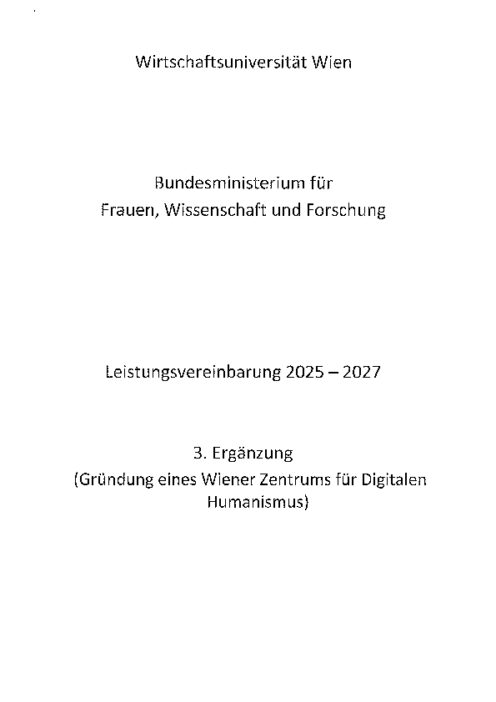 Leistungsvereinbarung 2025 2027 Wirtschaftsuniversität Wien 3 Ergänzung