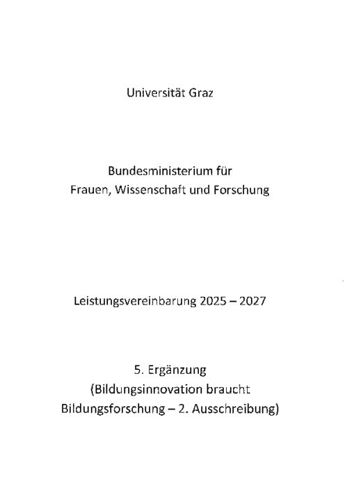Leistungsvereinbarung 2026 2027 Universität Graz 5 Ergänzung