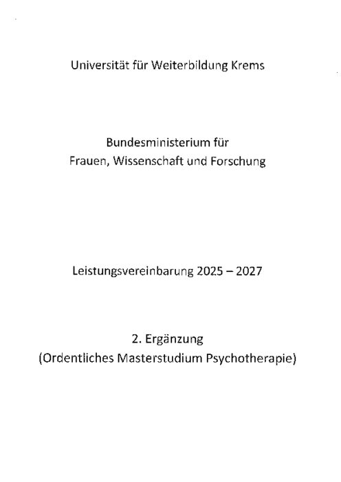 Universität für Weiterbildung Krems 2 LV Ergänzung 24 11 2025