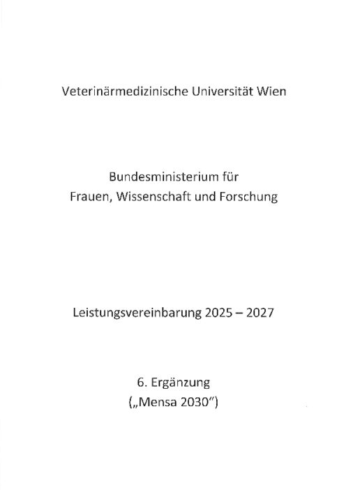 Veterinärmedizinische Universität Wien 6 LV Ergänzung 25 09 26