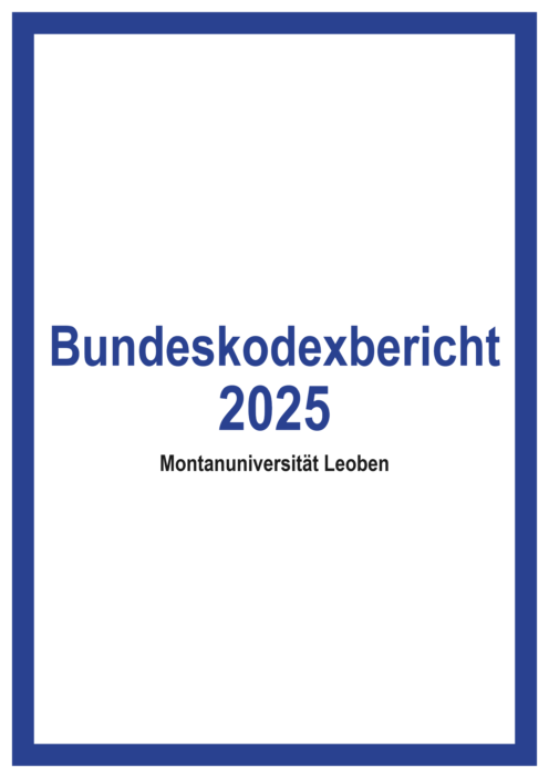 Bundeskodexbericht 2025 Montanuniversitaet Leoben