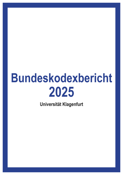 Bundeskodexbericht 2025 Universitaet Klagenfurt