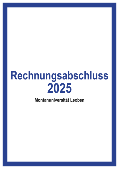 Rechnungsabschluss 2025 Montanuniversitaet Leoben