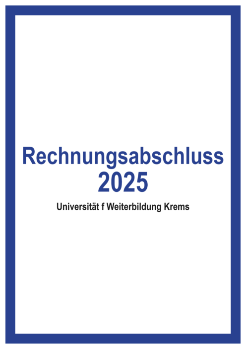 Rechnungsabschluss 2025 Universitaet f Weiterbildung Krems